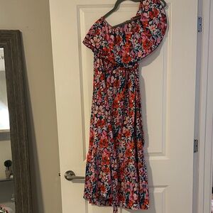 Floral One-Shoulder Dress